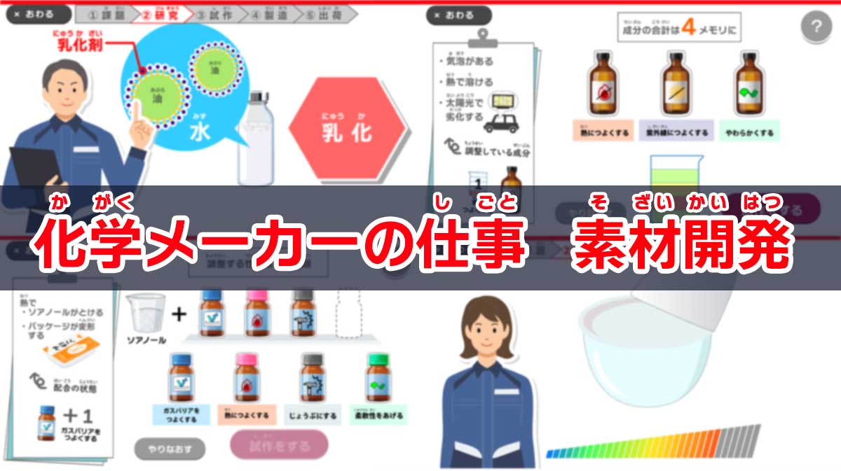 化学メーカーの仕事　素材開発