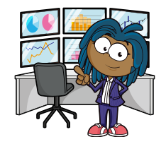 ファンドマネジャーの仕事体験を象徴するキッザニアのベッカのアイコン画像