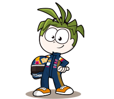 レーシングドライバーの仕事体験を象徴するキッザニアのウルバノのアイコン画像