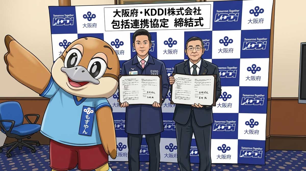大阪府とKDDIとの包括連携協定締結
