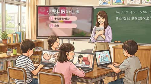 オンラインカレッジを活用した授業イメージ